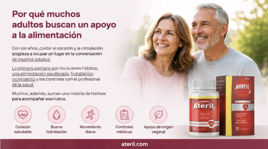 Ateril — mezcla de hierbas para acompañar el bienestar cardiovascular del adulto